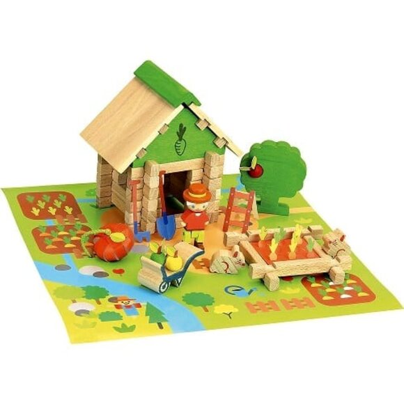 NWT Jeujura Wooden Building Set Gardener's House - Picture 1 of 2